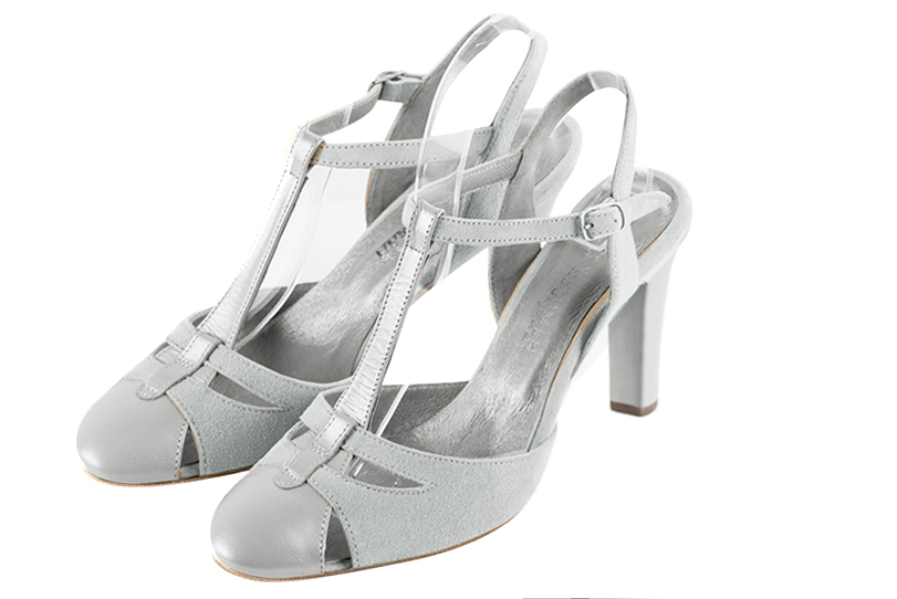 Chaussure femme habill es ouverte l arri re en argent Mariages